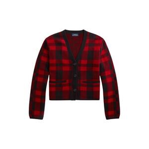 Ralph Lauren Red Merino Wool Cardigan Size S